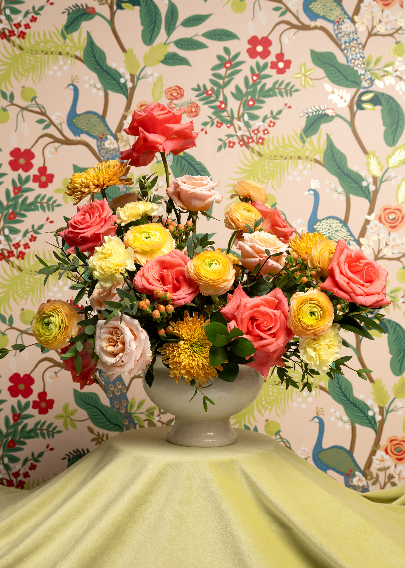 peach flower luxury flower kit