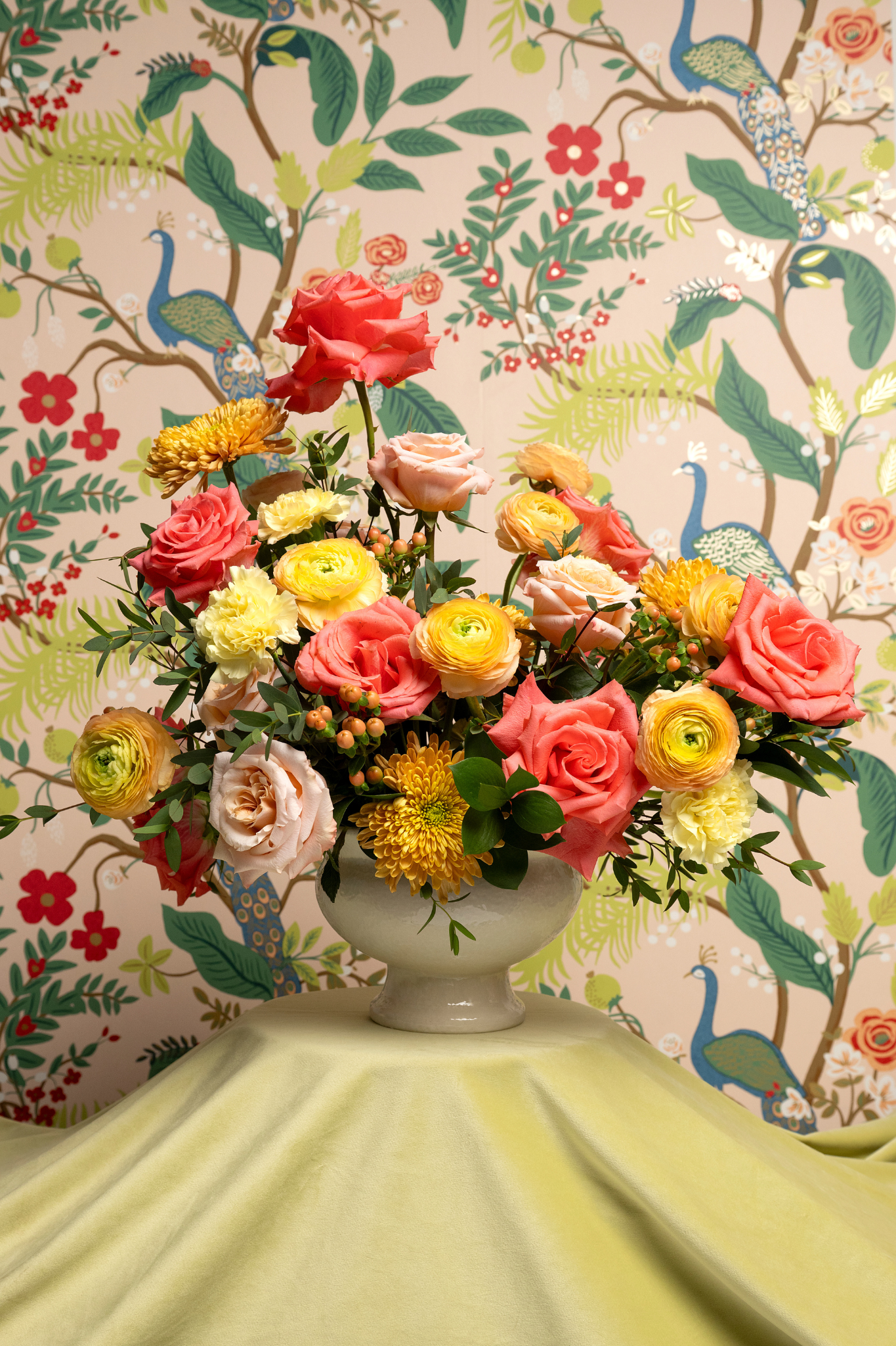 peach flower luxury flower kit