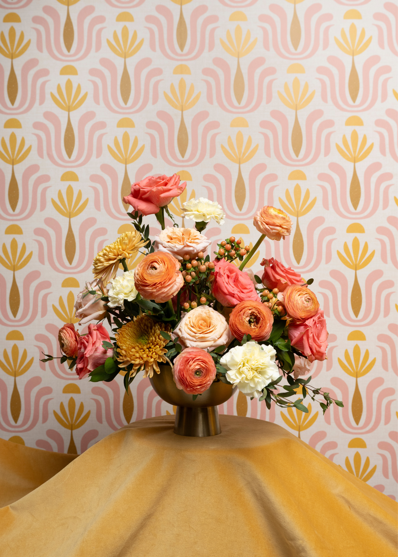 peach fresh flower kit