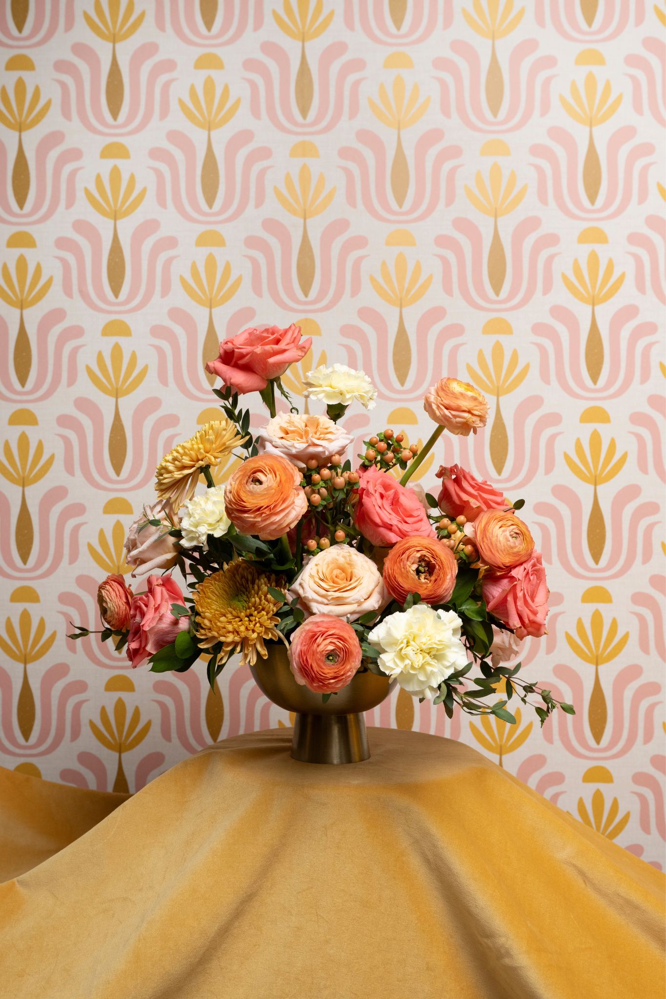 peach fresh flower kit