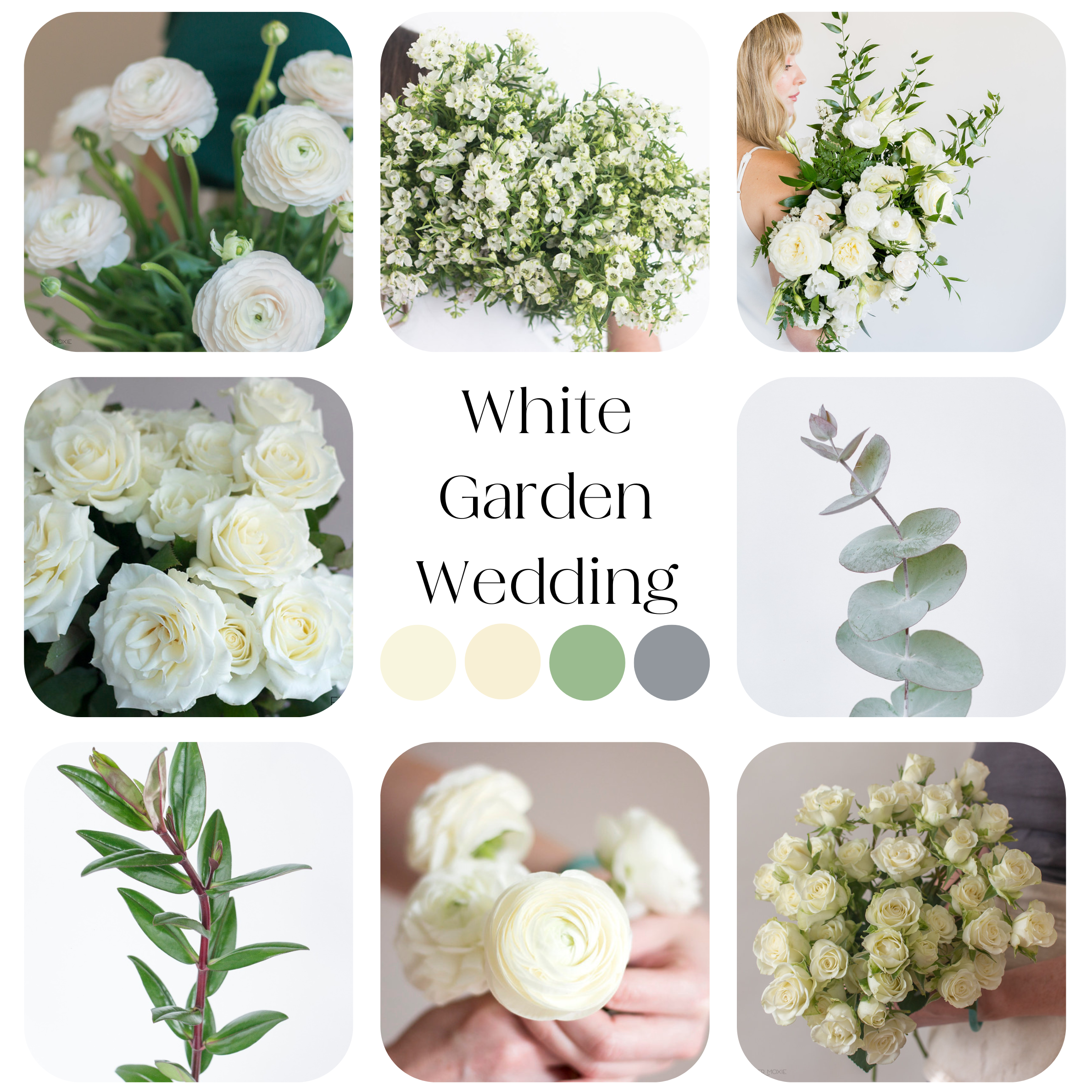 classic white palette diy wedding flowers kit