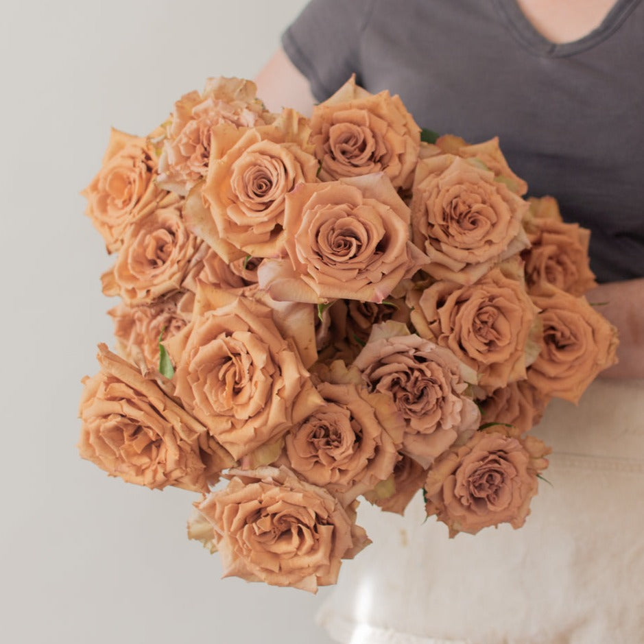 bulk brown toffee roses