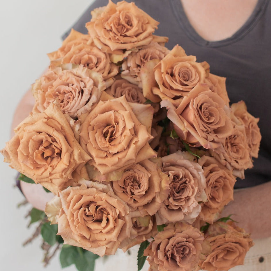 bulk brown toffee roses