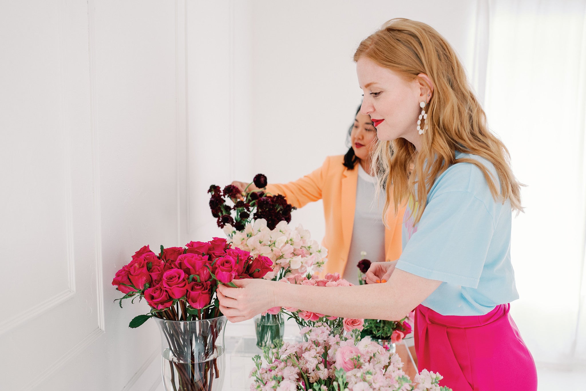 work even flower setup